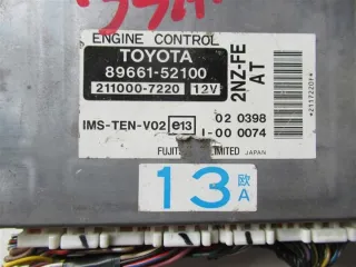89661-52100 Блок управления двигателем Toyota Yaris 1 Арт e12590781, вид 2