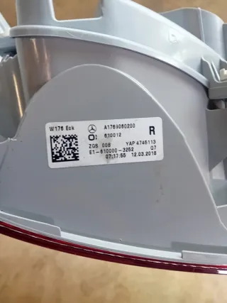 A1769060200 Фонарь задний правый Mercedes A W176 Арт e12581116, вид 3