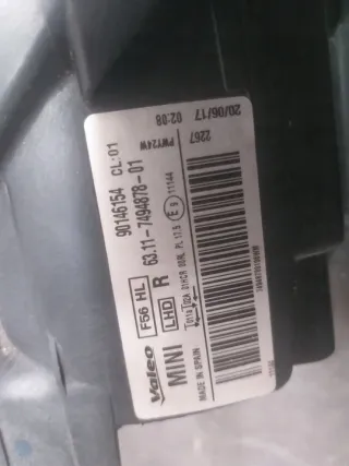 7494878-01 Фара правая MINI Cooper F56,F55 Арт e12561662, вид 5