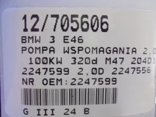 2247599 2247556 Насос гидроусилителя руля BMW 3 E46 Арт e12533317, вид 8