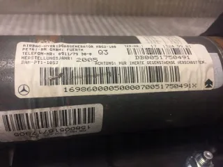 1698600005 Подушка безопасности Mercedes B W245 Арт e12470130, вид 3