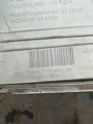 63217177693 Фонарь задний левый BMW 5 E60/E61 Арт e12427213, вид 6