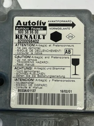 8200098402 Блок AirBag Renault Kangoo 1 Арт e12409465, вид 2
