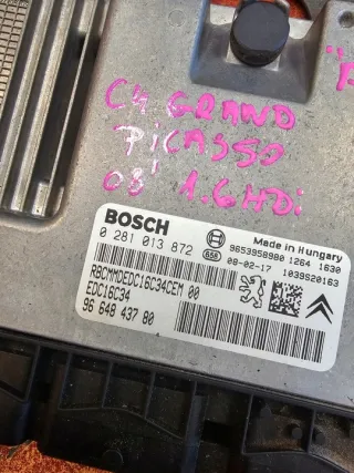 9664843780 0281013872 EDC16C34 Блок управления двигателем Citroen C4 1 Арт e12389335, вид 2