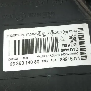 9839014080 Фара правая Peugeot 508 2 Арт e12361488, вид 9