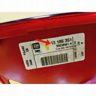 1318631 89038961A Фонарь задний правый Opel Corsa D Арт e12346785, вид 6