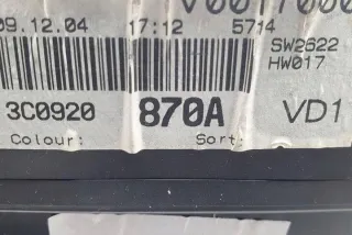 3C0920870A Щиток приборов (приборная панель) Volkswagen Passat B6 Арт e12330775, вид 2