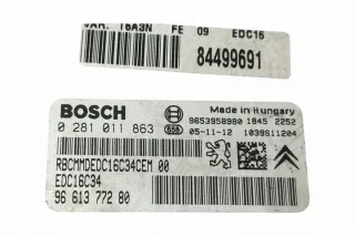 9661377280 Блок управления двигателем Citroen C4 2 Арт e12241289, вид 1