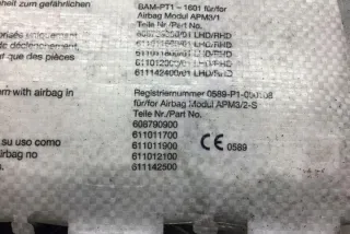 608790900 Подушка безопасности BMW 5 F10/F11/GT F07 Арт e12225334, вид 3