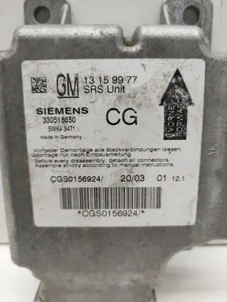 330518650 Блок AirBag Opel Vectra C  Арт e12193513, вид 2