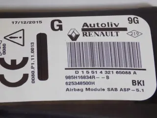 985H16834R Подушка безопасности Renault Captur Арт e12156093, вид 2