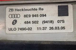 8E9945094 Фонарь задний правый Audi A4 B7 Арт e12100693, вид 4