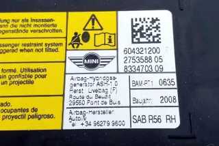 604321200 Подушка безопасности MINI Cooper R56 Арт e12048820, вид 2