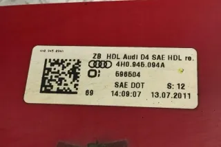 4H0945094A Фонарь задний правый Audi A8 D4 (S8) Арт e12036592, вид 3