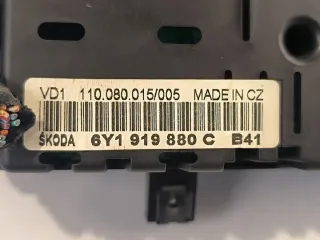 6Y1919880C Щиток приборов (приборная панель) Skoda Fabia 1 Арт e11908062, вид 2