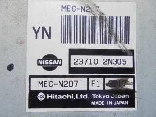 237102N305 MEC-N207 Блок управления двигателем Nissan Almera N15 Арт e11868993, вид 4