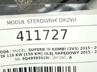 5Q4959592N LORK-1273-115167 Блок управления (другие) Skoda Superb 3 Арт e11785468, вид 3