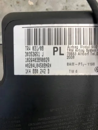 1K4880242B Подушка безопасности Seat Leon 2 Арт e11775377, вид 4