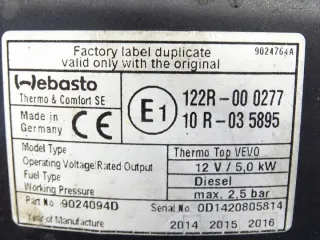 122R-000277 Автономный отопитель Volkswagen Touran 2 Арт e11749444, вид 5