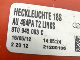 8T0945093C 17435080120 Фонарь задний левый Audi A5 (S5,RS5) 1 Арт e11734428, вид 4