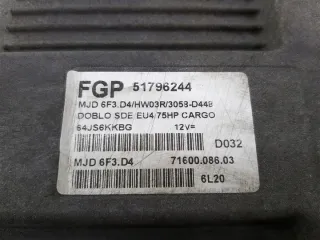 2004-2010 MJD6F3D4 51796244 Блок управления двигателем Fiat Doblo 1 Арт e11699281, вид 3
