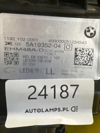 5A19352-04 Фара правая BMW 4 G22/G23 Арт e11698210, вид 2