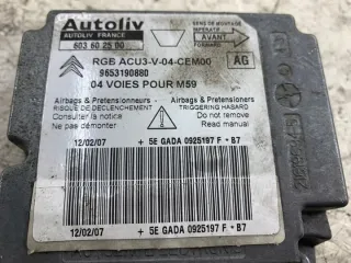 9653190880 Блок AirBag Citroen Berlingo 1 Арт e11641737, вид 5