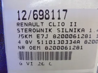 8200061281 S110130334A 8200044437 Блок управления двигателем Renault Clio 2 Арт e11631340, вид 5