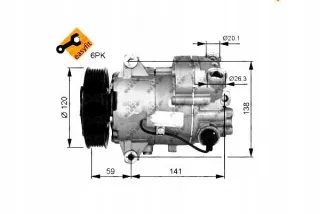 32487G Компрессор кондиционера Opel Astra J Арт AL13191087992_2, вид 2