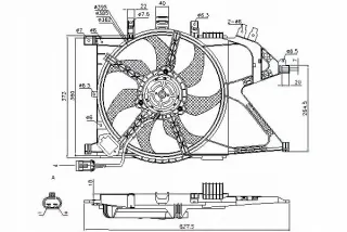 85196 Вентилятор радиатора Opel Corsa C Арт AL13885355642_2, вид 8