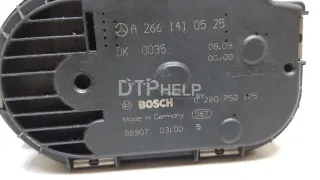 2661410525 Заслонка дроссельная электрическая Mercedes C W204 Арт AM70646237, вид 3