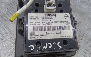 Джойстик управления мультимедиа Renault Scenic 3 2010г. 253B00345R - Фото 4