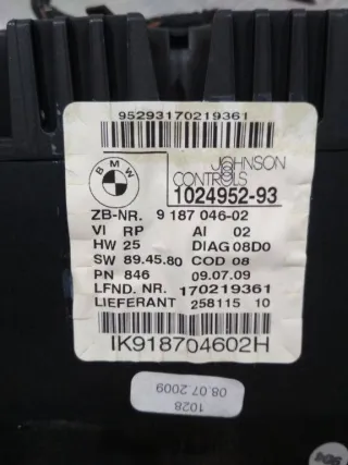 9187046-02 Щиток приборов (приборная панель) BMW 1 E81/E82/E87/E88 Арт 2_24815, вид 3
