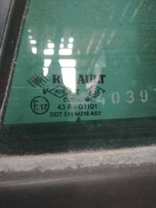 43R-00101 Стекло двери задней левой Renault Clio 3 Арт 2_13647, вид 2