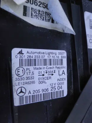 A2059062504 Фара передняя (комплект) Mercedes C W205 Арт AL11247111869, вид 3