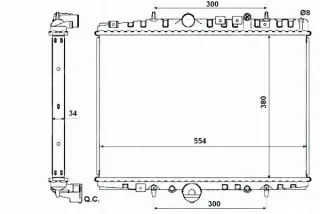 53787,NRF,BOX Радиатор основной Citroen C5 2 Арт AL12376017054, вид 1