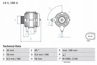  Генератор Audi A4 B8 Арт AL12626081053_2, вид 4