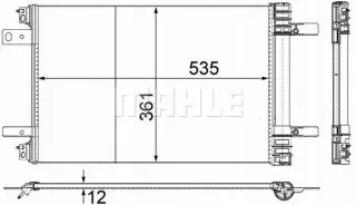 AC886000P Радиатор кондиционера  Opel Zafira Life Арт AL12633525578, вид 2