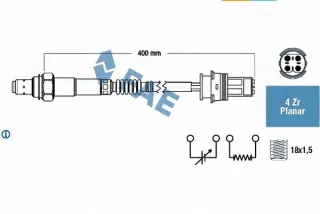 FAE77251,RS8 Лямбда-зонд Mercedes CL C215 Арт AL12645884920_2, вид 2