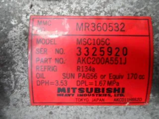 MR360532 Компрессор кондиционера Mitsubishi Montero Sport 1 Restailing Арт 00271750, вид 3