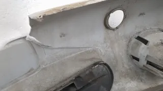 1031564,96BB17B968AH Заглушка (решетка) в бампер передний Ford Mondeo 2 Арт 11356209, вид 3