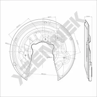 3C0615311G, 5N0615611A, 1K0505435M, 1K0505435Q, 5N0615611D Кожух защитный тормозного диска Seat Alhambra 2 restailing Арт av0236151_6