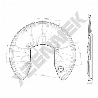 4F0615611 Кожух защитный тормозного диска Audi A6 C6 (S6,RS6) Арт av0236125_1, вид 1