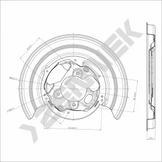 A0004260007, 0004260007, 2E0609451 Кожух защитный тормозного диска Mercedes Sprinter W906 Арт av0236134, вид 1