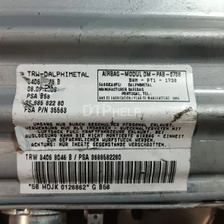 8216XL Подушка безопасности пассажирская (в торпедо) Citroen C4 Picasso 1 Арт AM23237398, вид 6