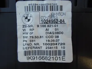 9166821-01,1024952-84 Щиток приборов (приборная панель) BMW 1 E81/E82/E87/E88 Арт e2951919, вид 2