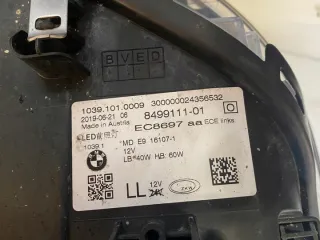 8499111 Фара левая BMW 5 G30/G31 Арт e10645898, вид 8