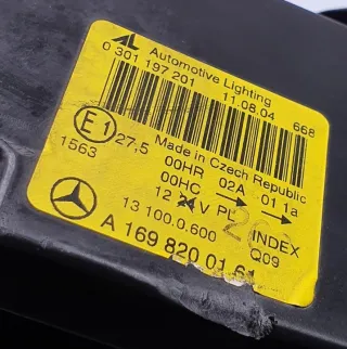 A1698200161 0301197201 Фара левая Mercedes A W169 Арт e10657925, вид 9