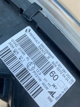 260607817R Фара правая Renault Captur Арт e10667707, вид 5