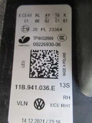 11B941036E Фара правая Volkswagen ID4 Арт e10675842, вид 7